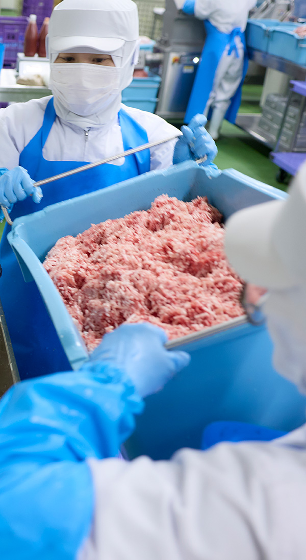 ハンバーグの製造工程